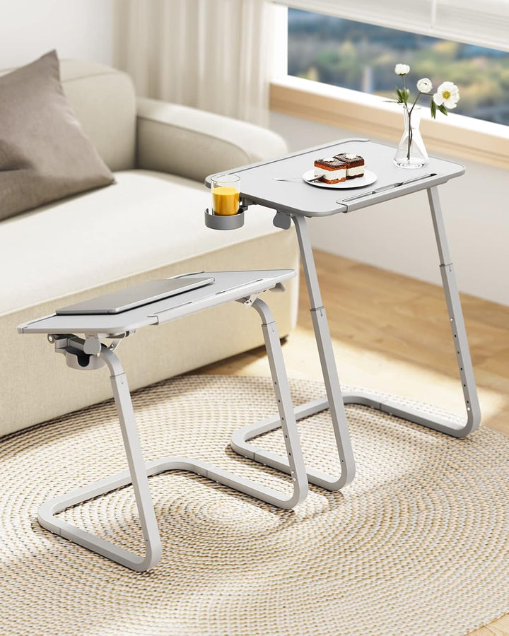 SAIJI Beistelltisch, Doppelnutzung betttablett Laptoptisch, Couchtisch, Stabilere Beistelltisch c Fo