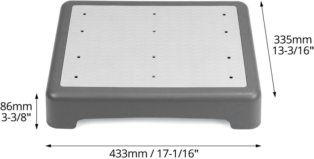 QWORK® rutschfest Halbstufe 9cm - Tragbare Steighilfe & Einstiegshilfe Tritthocker bis 220 kg Belast