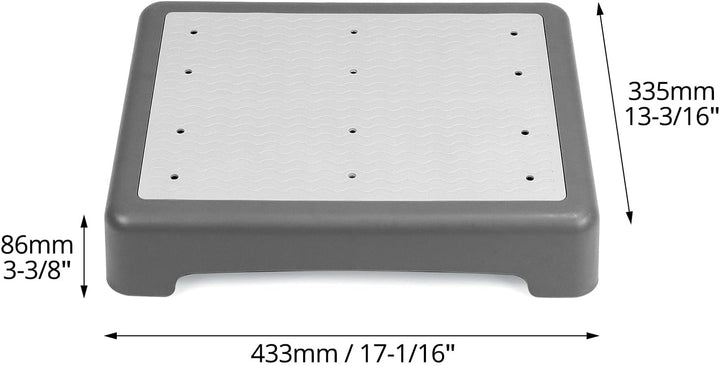 QWORK® rutschfest Halbstufe 9cm - Tragbare Steighilfe & Einstiegshilfe Tritthocker bis 220 kg Belast