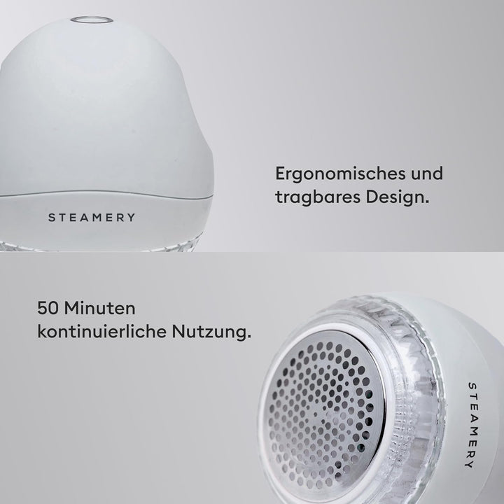 Pilo 1 Stoffrasierer für Kleidung und Textilien von Steamery, 5W, tragbar, wiederaufladbar, ergonomi