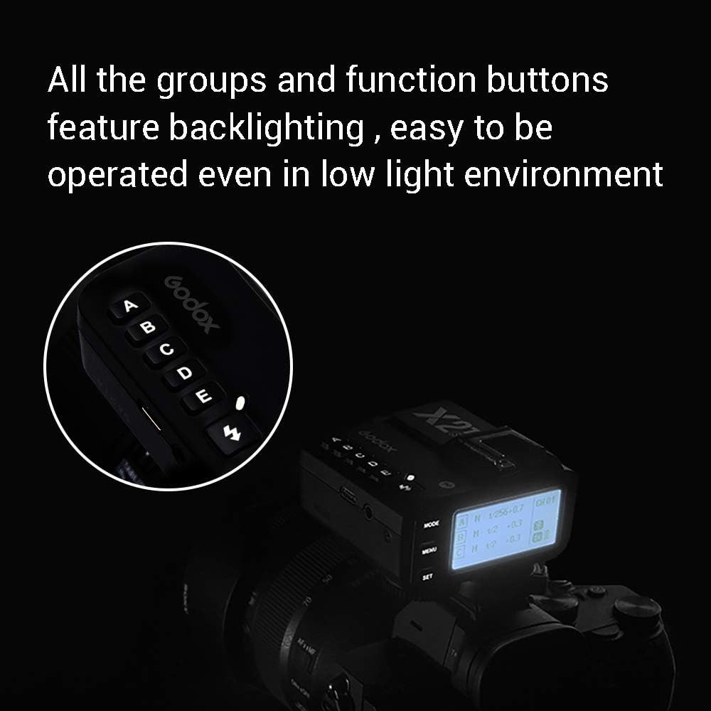 Godox X2T-N TTL 2.4G Kabelloser Blitzauslöser Kompatibel mit Nikon Kameras, High Speed HSS 1/8000s,