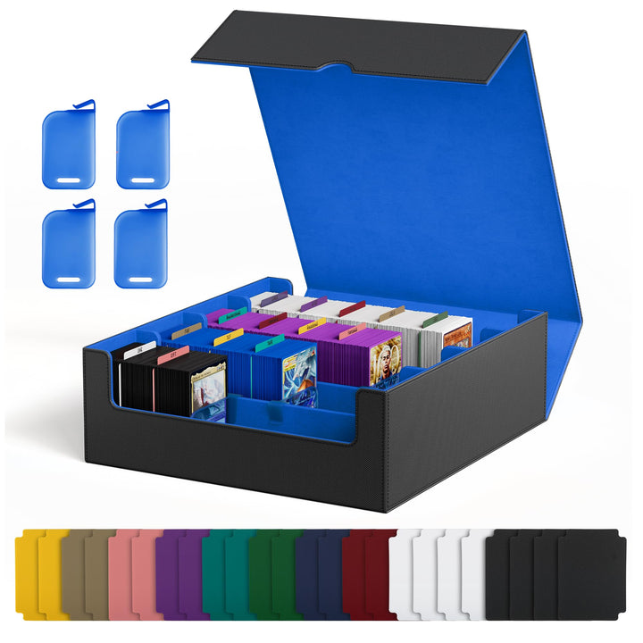 Kartenaufbewahrungsbox für Trading Cards, 2400+ MTG Commander Deck Box mit 24pcs bunten Teilern, Kar