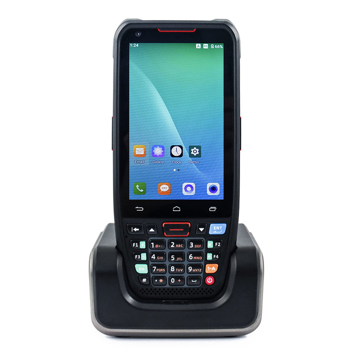Palmare POS Android 10.0 Terminale PDA Scanner di codici a Barre 1D/2D/QR Con Base di ricarica Suppo