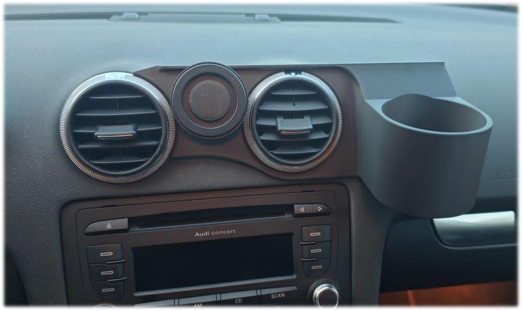 Generisch Handyhalterung kompatibel mit Audi A3 8P (BJ 2004-2013) Plus Getränkehalter, Plus Getränke