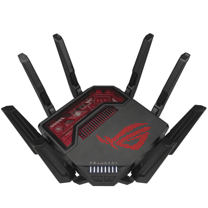 ASUS ROG Rapture GT-BE19000 Tri-Band WiFi 7 Gaming Router (320MHz Bandbreite & 4096-QAM, MLO, Zwei 1