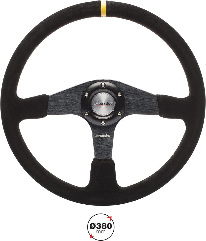 Simoni Racing DEF Verteidiger Universal Lenkrad, Schwarz Shammy