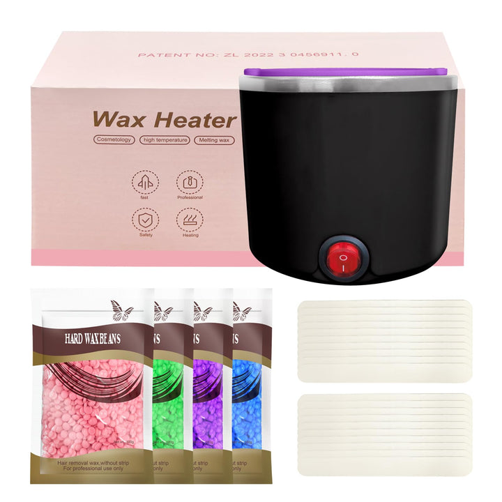 Mini-Wachserhitzer zur Haarentfernung, Warmwachsmaschine zur Haarentfernung mit 200 ml Silikonbehält