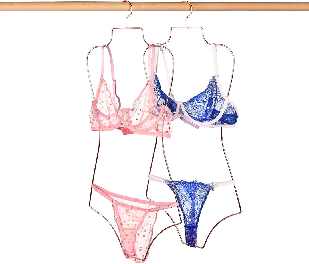 Bikini Badeanzug Aufhänger Draht Körperform Display Unterwäsche hänger 10 PCS (Roségold), Roségold