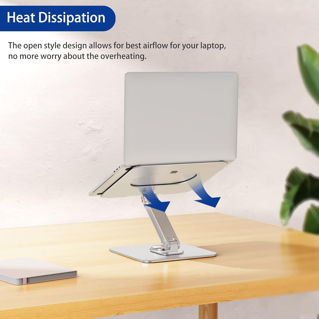 BESIGN LSX7 Laptop ständer mit 360 Drehbarer Basis, Verstellbarer ergonomischer Notebook-Ständer, La
