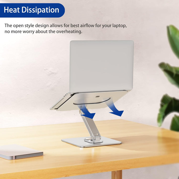 BESIGN LSX7 Laptop ständer mit 360 Drehbarer Basis, Verstellbarer ergonomischer Notebook-Ständer, La