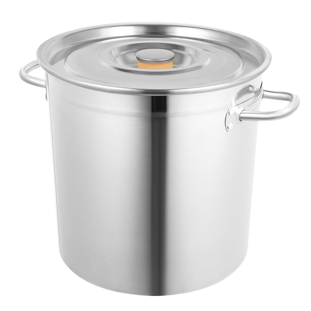 Gemüse Suppentopf Gross Ø 36Cm, 35L Edelstahl Poliert Kochtopf Gross Unbeschichtet Gastronomie mit D