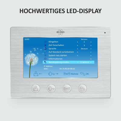 ELRO DV4000IP-4 DV4000 Video Türsprechanlage, Grau, 4 Appartment Mit App 4 Appartment, Mit App 4 App