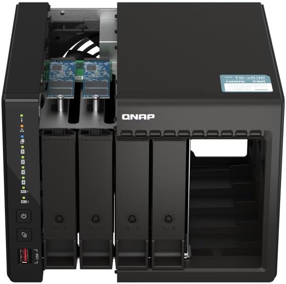 Qnap TS-453E 8G, 4 Bay NAS (Intel® Celeron® J6412 4-Core/4-Thread Prozessor, Turbo bis zu 2,6 GHz, D