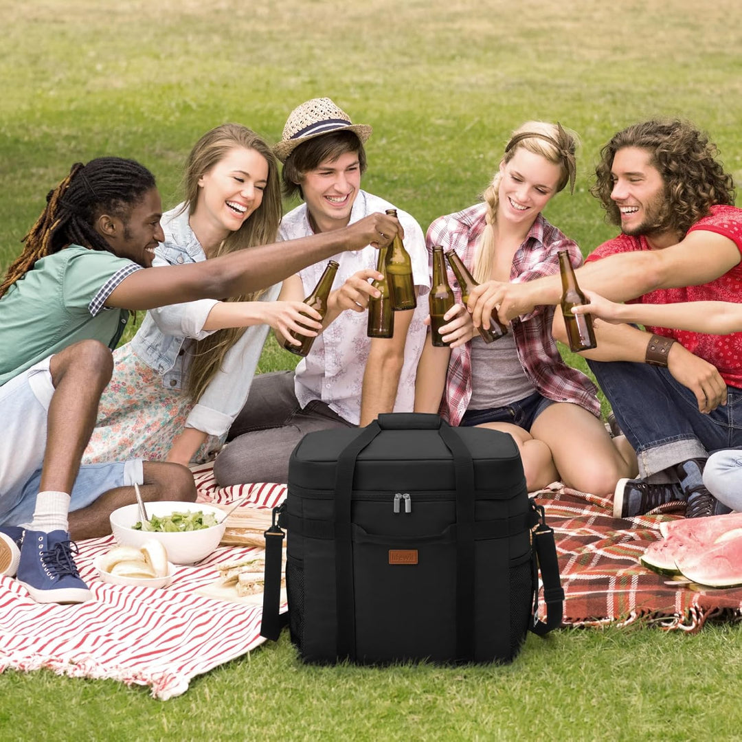 Lifewit Kühltasche 40L 60 Dosen, Faltbar Picknicktasche für Essen & Getränke, Kühlbox Tragbare Eista