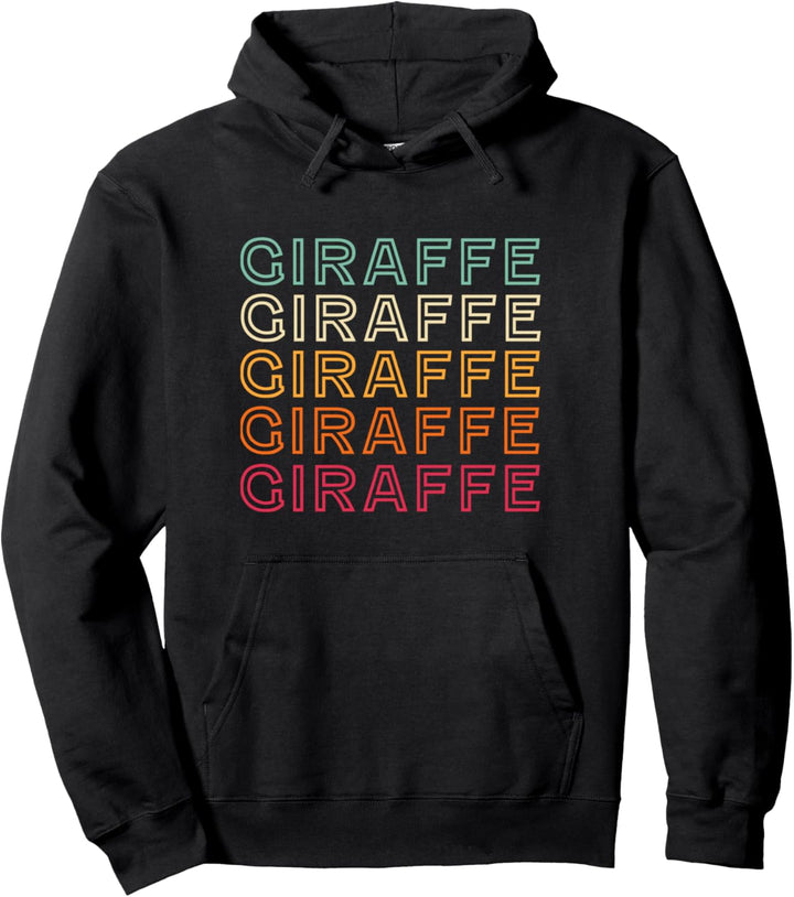Giraffe, Retro-Giraffe. Pullover Hoodie