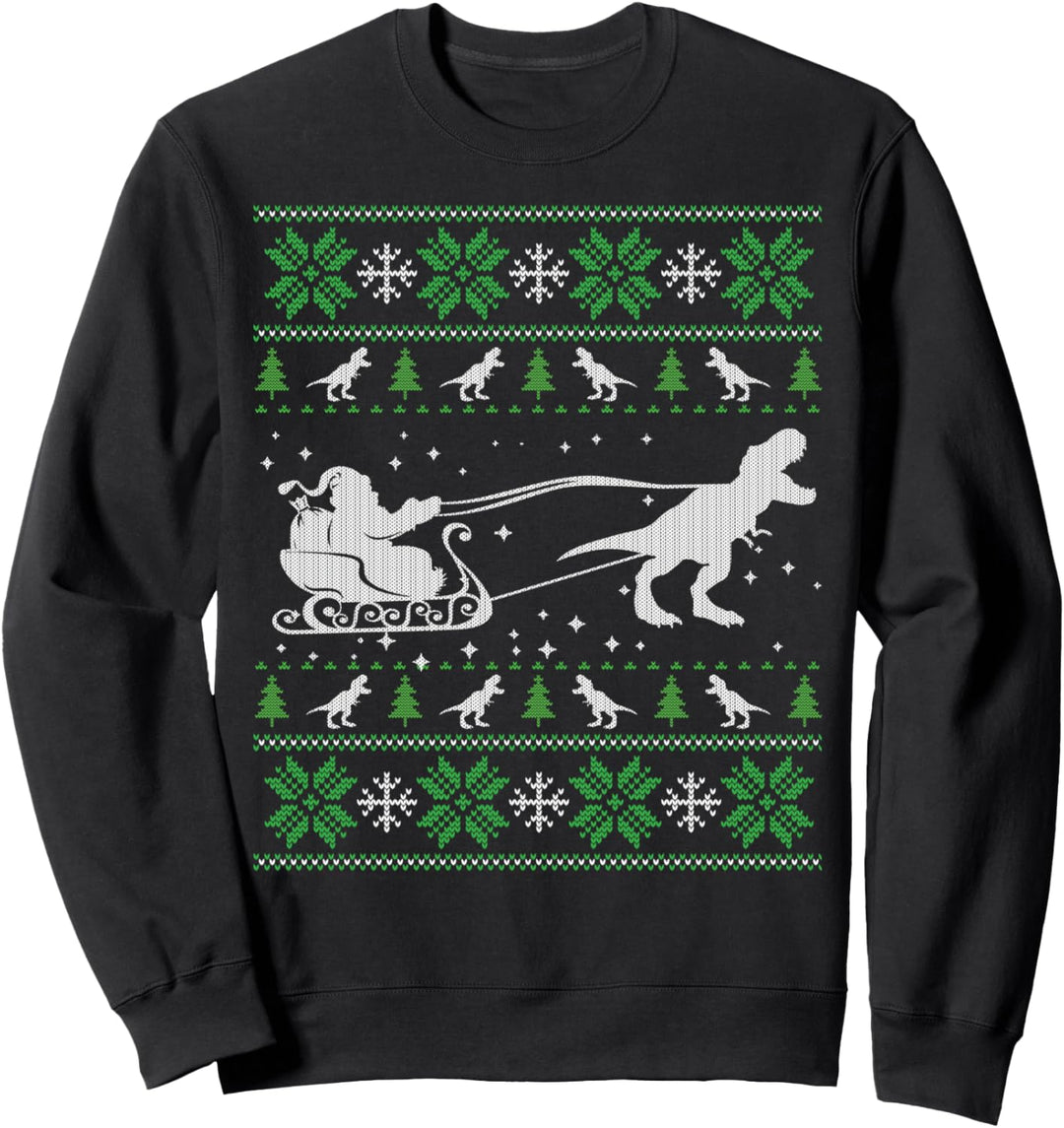 Santa Dinosaur Ugly Christmas Sweater For Kid Men Women Sweatshirt