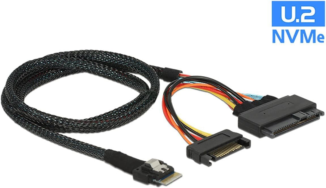 cablecc U.2 U2 SFF-8639 zu Slimline SFF-8654 4i NVME PCIe SSD Kabel für Mainboard SSD 750 p3600 p370