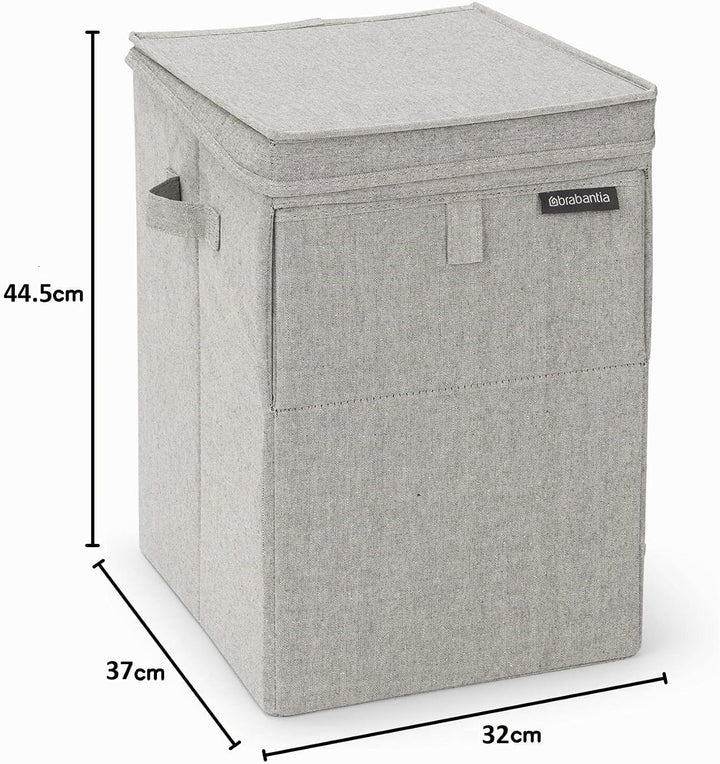 Brabantia - Wäschebox Stapelbar - Wäschekorb - Leicht zu befüllen und zu entleeren - Grosses Volumen