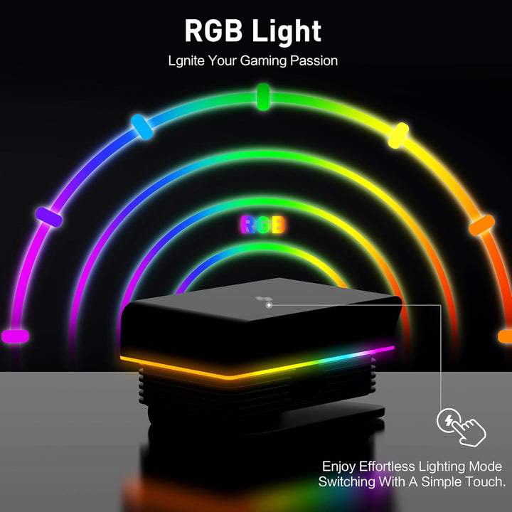 Magnetische Ladestation für Logitech G Pro X Superlight 2 / Razer Viper V3 Pro, RGB Maus Ladegerät m