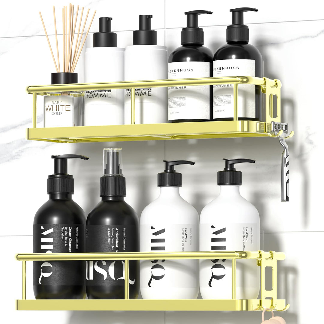 YASONIC Duschablage ohne Bohren Badezimmer Organizer, Duschregal ohne bohren, Duschhalterung ohne Bo