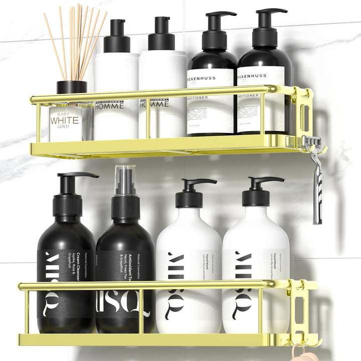 YASONIC Duschablage ohne Bohren Badezimmer Organizer, Duschregal ohne bohren, Duschhalterung ohne Bo