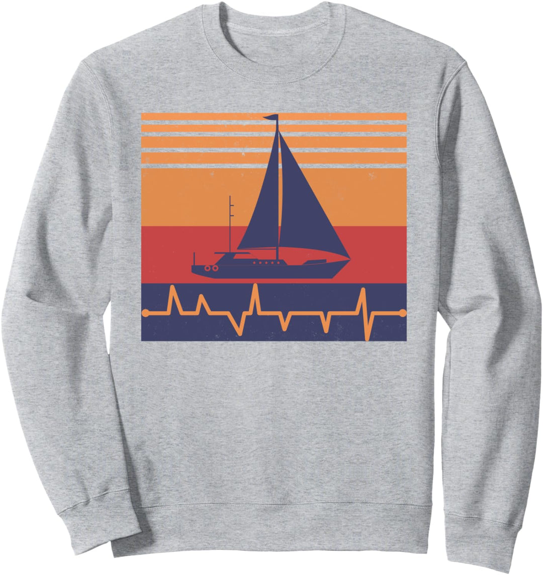 Segelboot Heartbeat Segler & Kapitän Sweatshirt