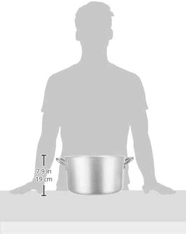 Pentole Agnelli Kasserolle aus Aluminium mit 2 Griffen, Edelstahl 32 cm, 32 cm