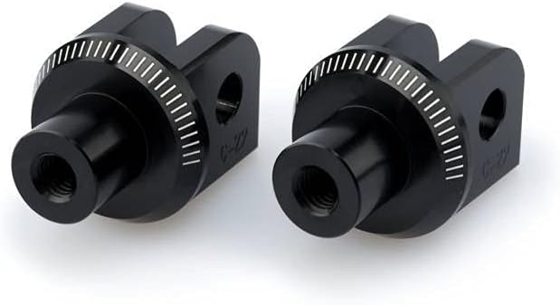 Puig Fussrasten Adapters Set Fahrer 6703N für Honda CB500F 13'-15', Honda CBR500R 16'-18', Schwarz,