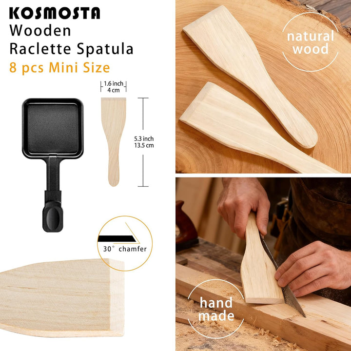 Kosmosta Antihaftbeschichtete Extra Lang Mini-Grill-Käsepfanne Schmelzzubehör für Raclettes Ersatzbl