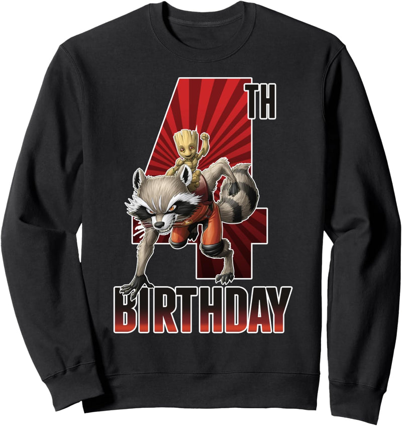 Marvel Guardians Of The Galaxy Rocket & Groot 4th Birthday Sweatshirt