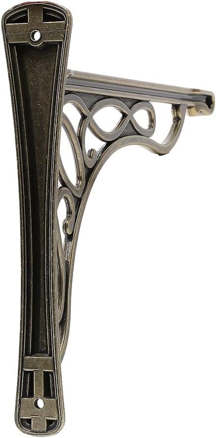 Regalhalterungen, Gusseisen, Metall, Corbels, Wand, 24,1 x 19,1 cm, 2 Stück Messing Antik-optik, Mes