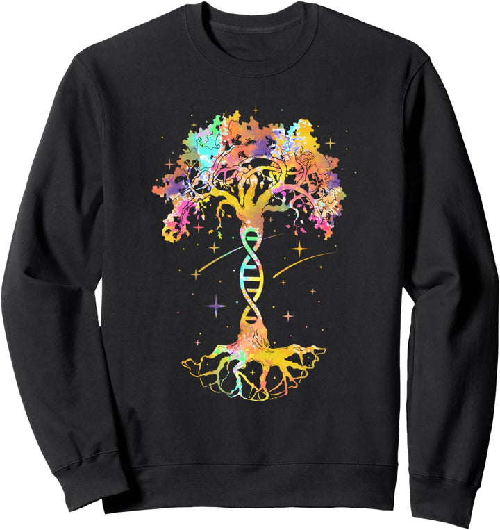 Baum des Lebens DNA Naturwissenschaft Baum des Wissens Erde Sweatshirt