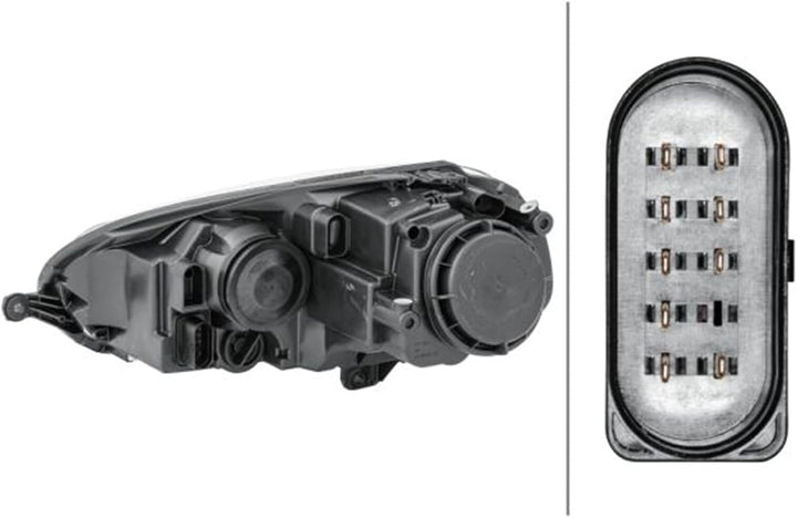 HELLA 1EG 247 007-421 Halogen-Hauptscheinwerfer - rechts - für u.a. VW Golf V (1K1) Rechts Grau, Rec