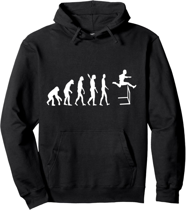Hürdenläufer Evolution Hürdenlauf Entwicklung Hürdenlaufen Pullover Hoodie