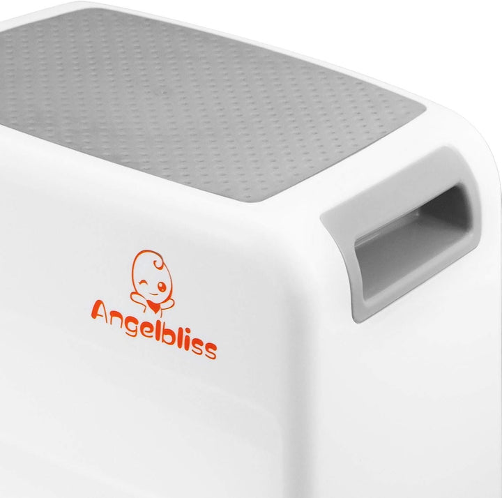 Angelbliss (Grau 2er Pack) Tritthocker für Kinder, Anti-rutsch Trittschemel-2-Stufig, Zweistufiger T