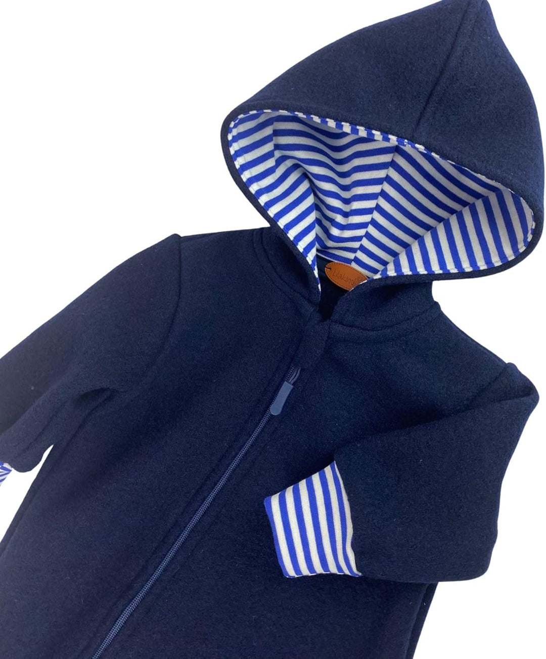Lilakind“ Baby Kinder Wollwalk Overall Einteiler mit Kapuze Walkloden Walkoverall in 5 Farben Gr. 56