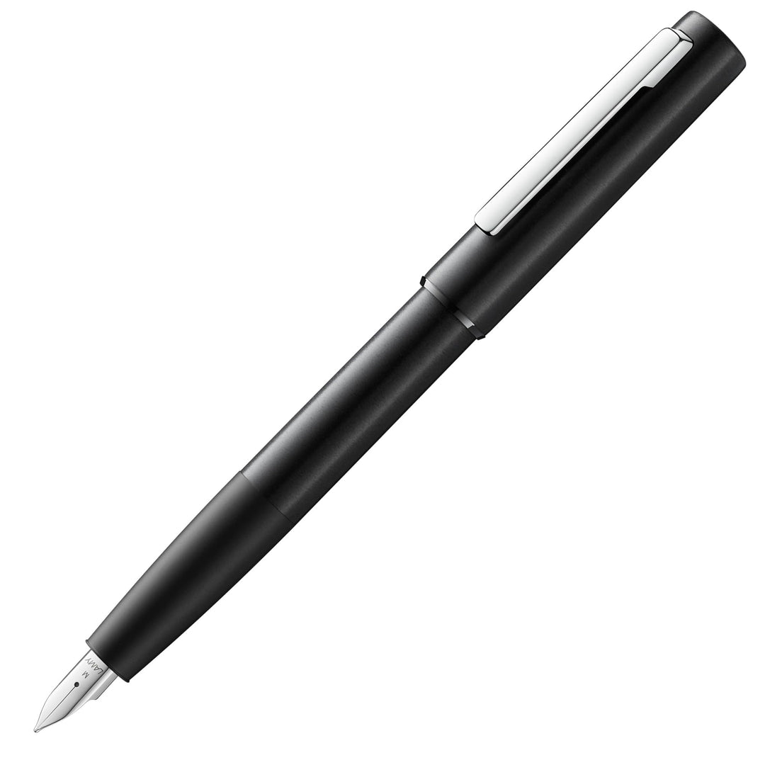 LAMY aion Füllhalter 077 - Füller aus eloxiertem Aluminium in der Farbe Schwarz mit gestrahltem Grif