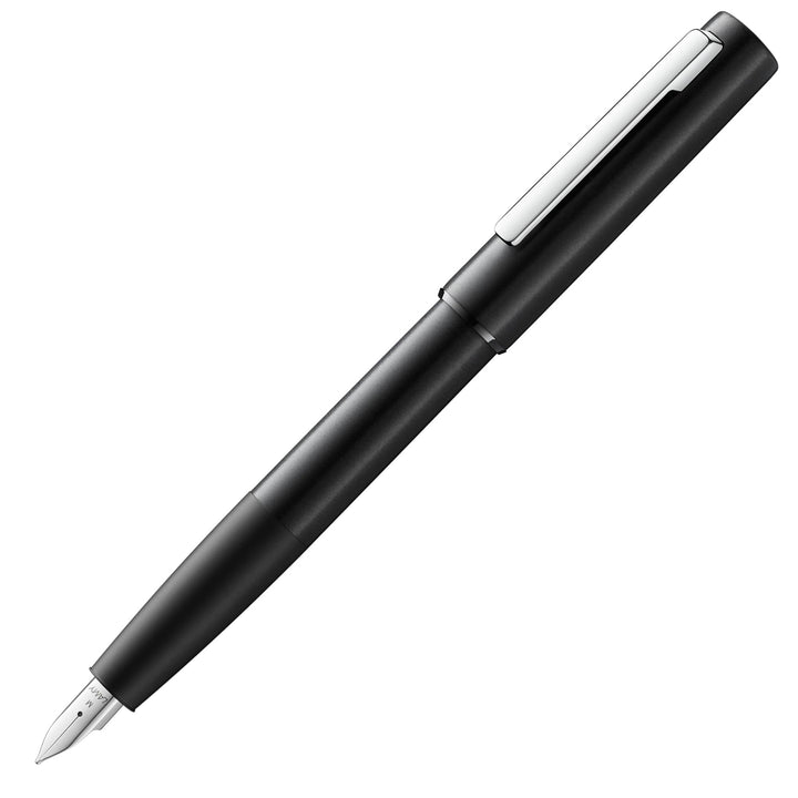 LAMY aion Füllhalter 077 - Füller aus eloxiertem Aluminium in der Farbe Schwarz mit gestrahltem Grif