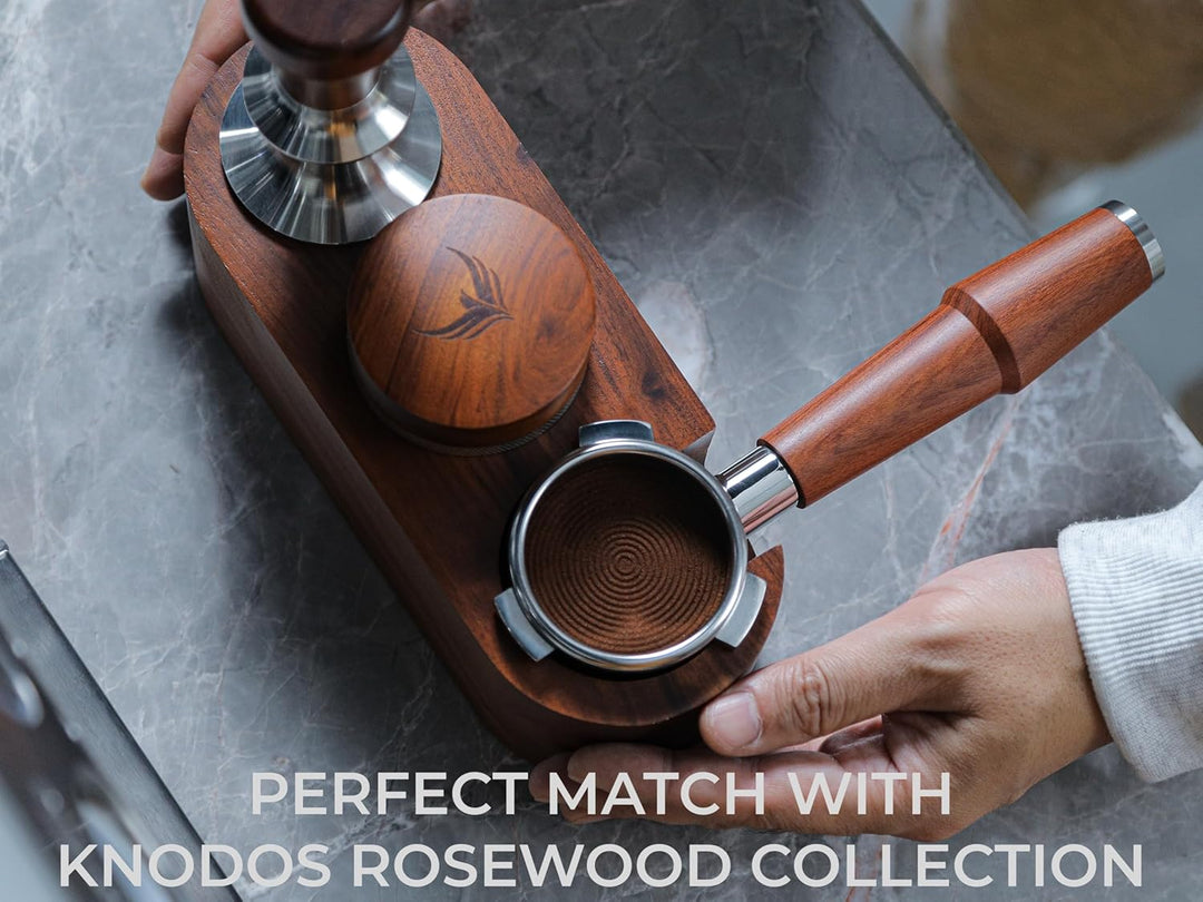 54mm Espresso Distributor kompatibel mit Sage Barista Express/Pro/Touch, Bambino – Rosenholzgriff Ka