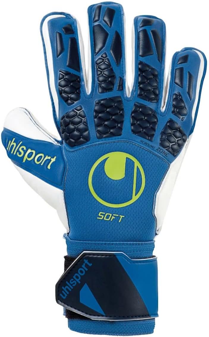 uhlsport Herren Hyperact Soft Pro Handschuhe 10.5 Night Blau/Weiss/Fluo Gelb, 10.5 Night Blau/Weiss/