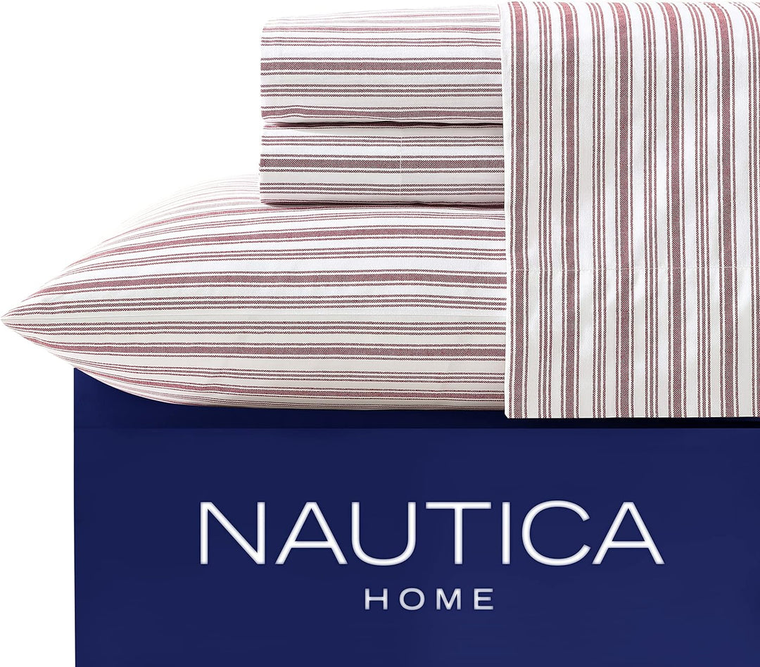 Nautica - Perkal-Kollektion – Bettwäsche-Set – 100% Baumwolle, knackig und kühl, leichte und feuchti