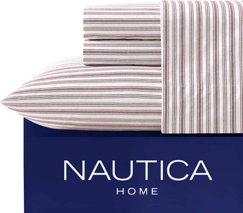 Nautica - Perkal-Kollektion – Bettwäsche-Set – 100% Baumwolle, knackig und kühl, leichte und feuchti