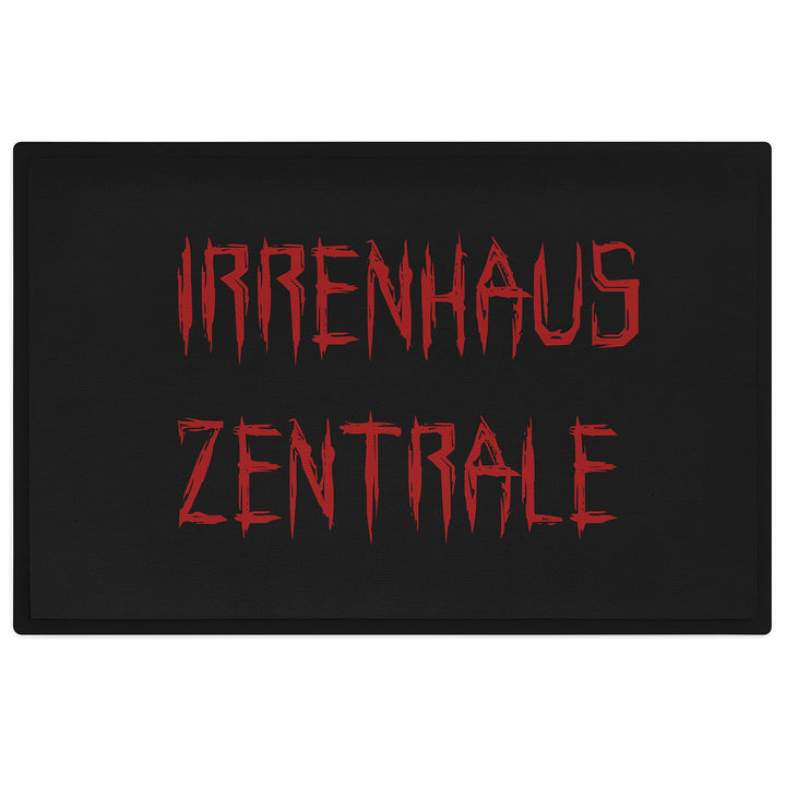 Trendation - Irrenhaus Zentrale Lustige Fussmatte Fussabtreter Geschenkidee Nachbarn Fussmatte mit H