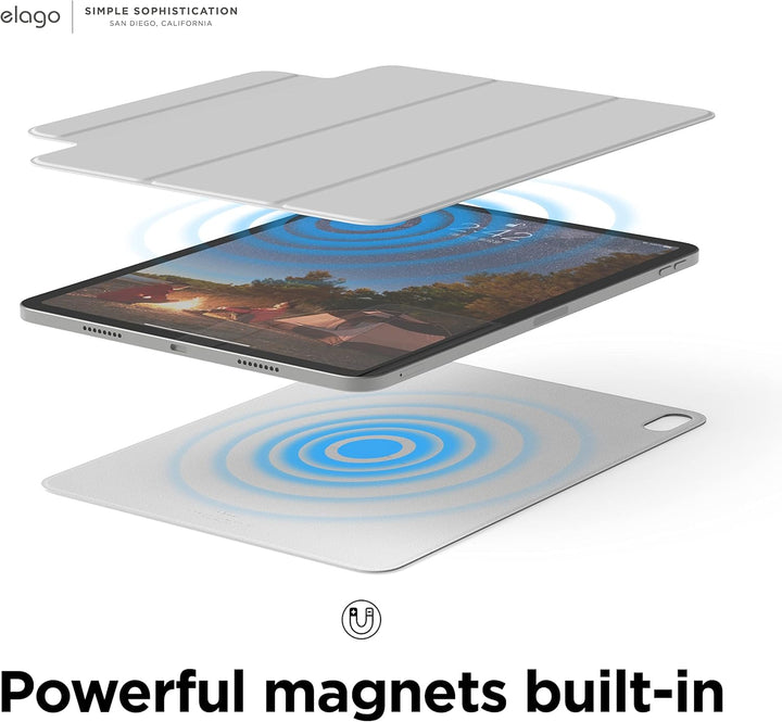 elago Magnetische Folio Hülle Kompatibel mit iPad 10. Generation [10,9"] - Rückwand Kann an Metallma
