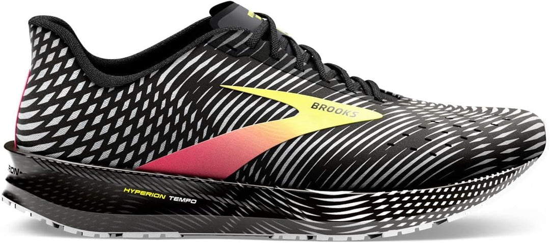 Brooks Herren Hyperion Time Laufschuh, 41 EU Schwarz Rosa Gelb