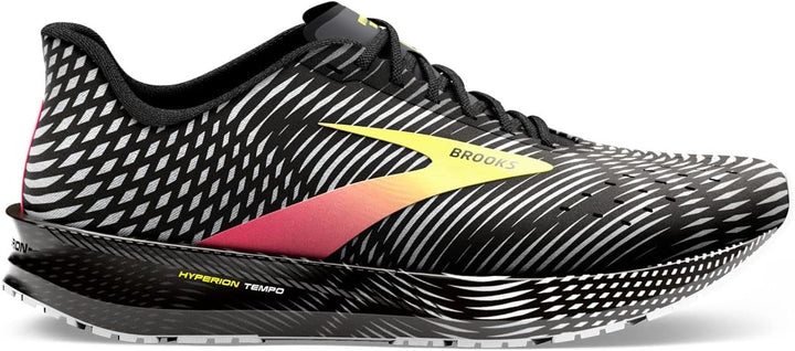 Brooks Herren Hyperion Time Laufschuh, 41 EU Schwarz Rosa Gelb