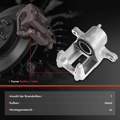 Frankberg Bremssattel Bremszange Vorne Rechts Kompatibel mit Spark M300 1.0L 1.2L 2010-2015 Replace#