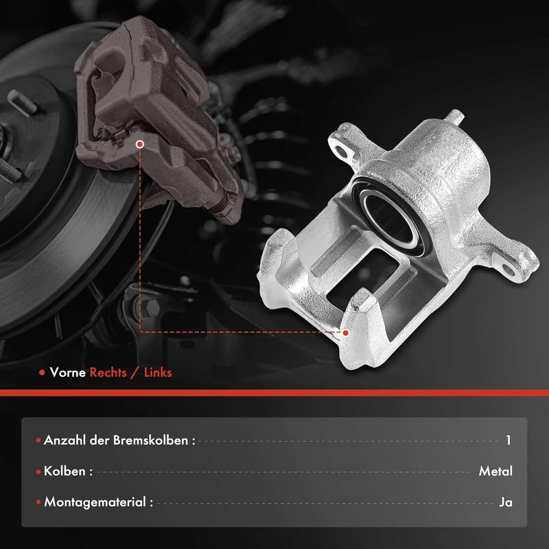 Frankberg Bremssattel Bremszange Vorne Rechts Kompatibel mit Spark M300 1.0L 1.2L 2010-2015 Replace