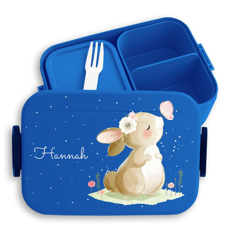 Kinder Bento Box Midi Lunchbox für Mepal Bentobox - Hasen - Brotdose Süsser Hase personalisiert I La