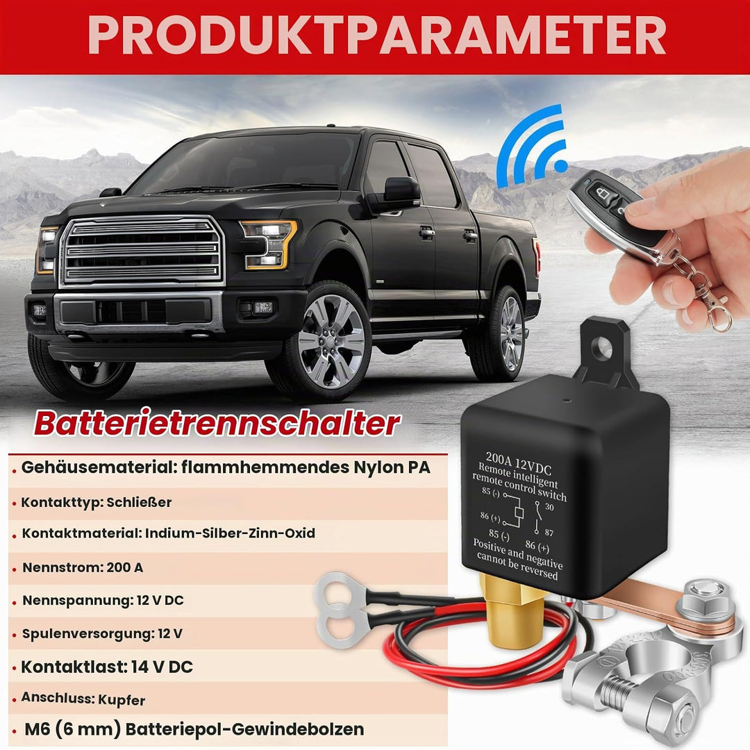 Batterie Trennschalter 12V Batterieschalter Auto Batterieschalter 12V 200A Batterie Schalter 12v Mit